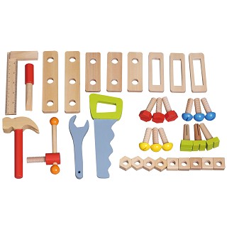 Wooden Workbench - Blue